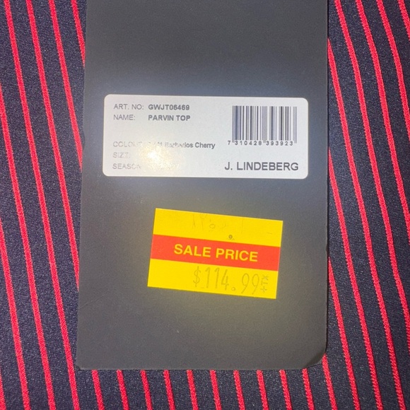 J.Lindeberg Red and Black Striped Shirt - Picture 3 of 8